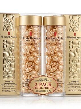 Elizabeth Arden Ceramide Capsules Daily Youth Restoring Serum, 90 Ct, 2 pack